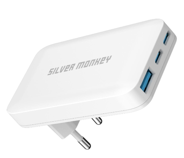 Silver Monkey Plaska ładowarka GaN 65W 2x USB-C, 1x USB-A - 1276293 - zdjęcie 2